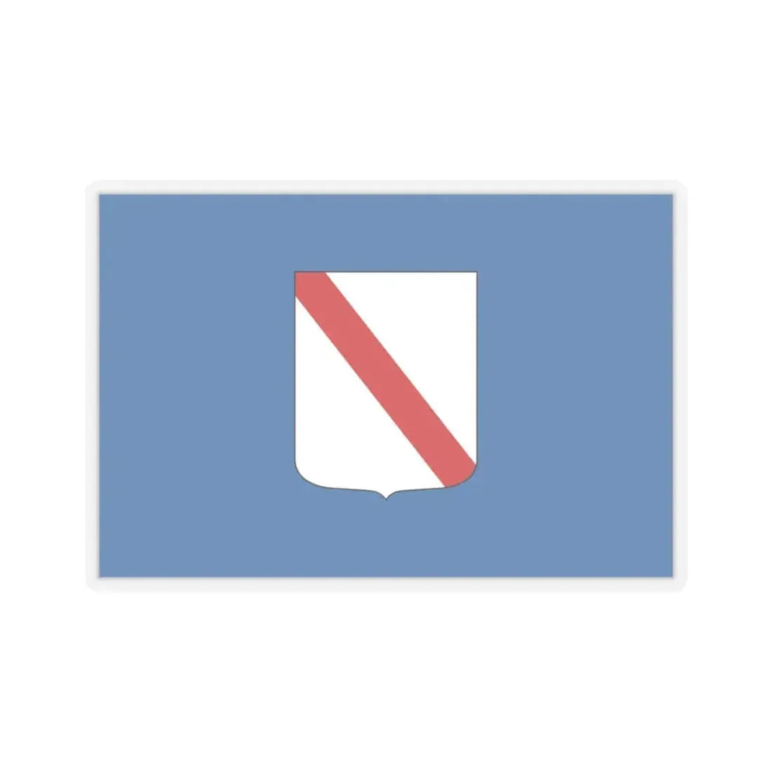 Flag of Campania Italy - STICKER Vinyl Kiss-Cut Decal 4 Inch Transparent - The Sticker Space