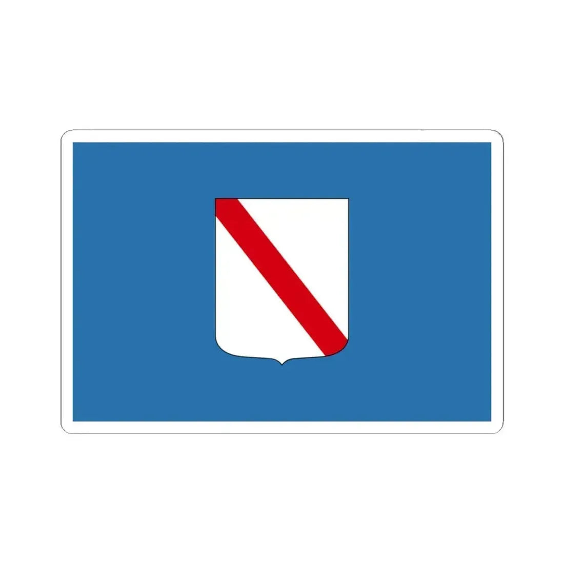 Flag of Campania Italy - STICKER Vinyl Kiss-Cut Decal 4 Inch White - The Sticker Space