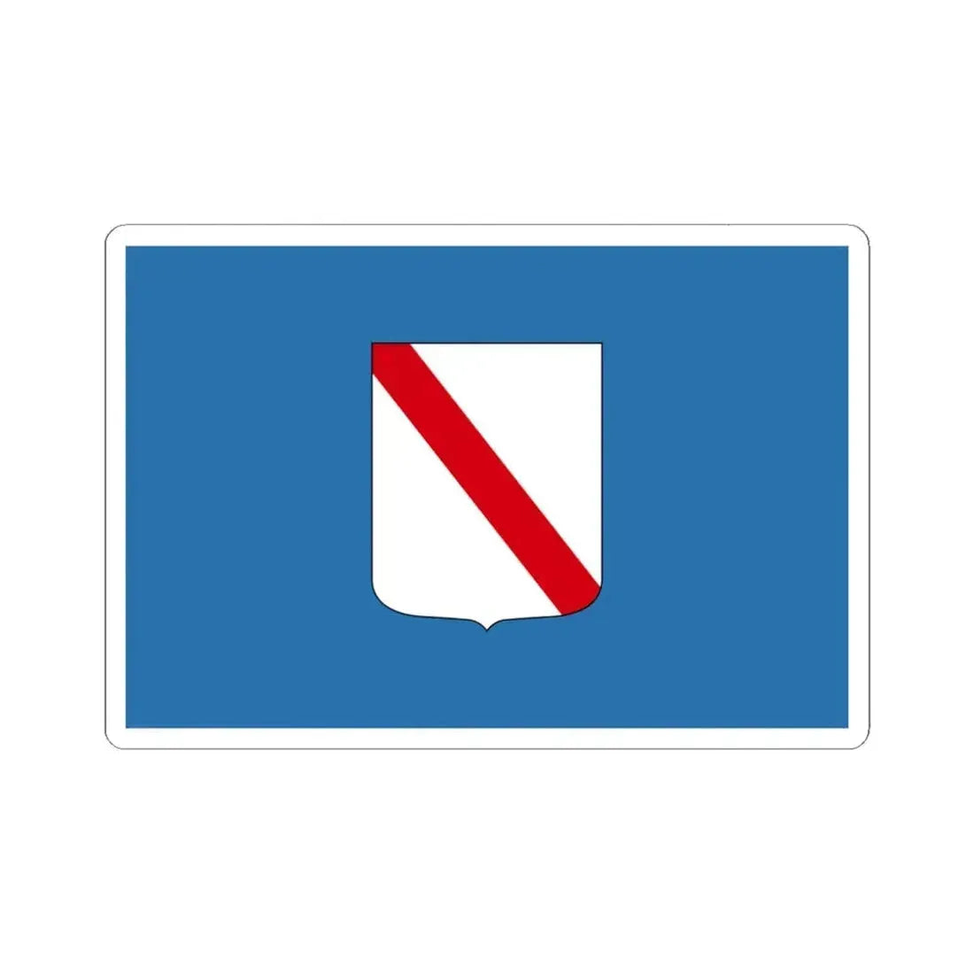 Flag of Campania Italy - STICKER Vinyl Kiss-Cut Decal 6 Inch White - The Sticker Space