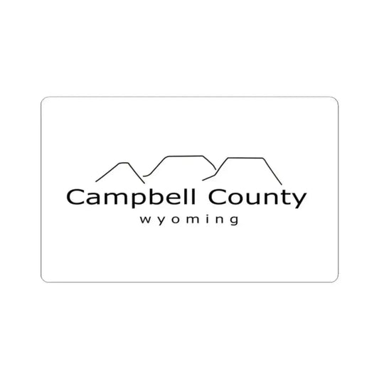 Flag of Campbell County Wyoming (United States) STICKER Vinyl Kiss-Cut Decal 2 Inch White - The Sticker Space