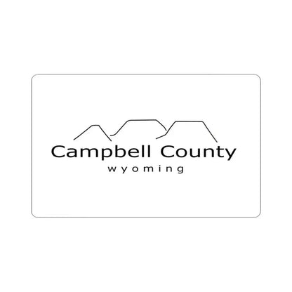 Flag of Campbell County Wyoming (United States) STICKER Vinyl Kiss-Cut Decal 3 Inch White - The Sticker Space