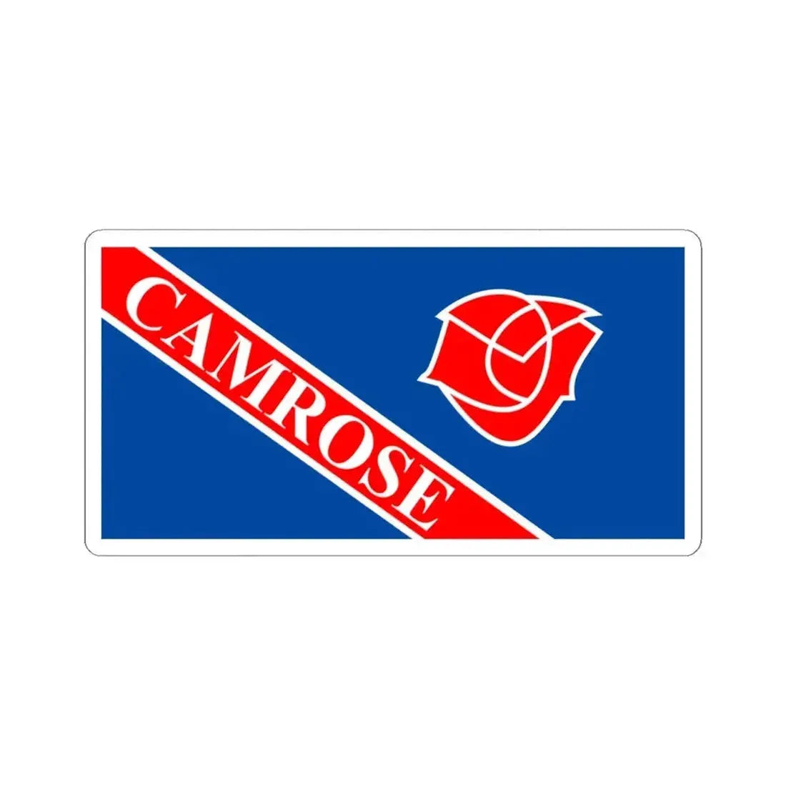 Flag of Camrose Alberta (Canada) STICKER Vinyl Kiss-Cut Decal 4 Inch White - The Sticker Space