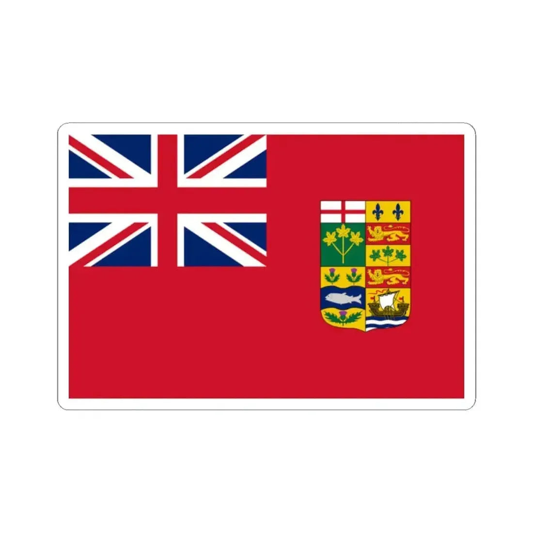 Flag of Canada 1868-1921 2-3 (Canada) STICKER Vinyl Kiss-Cut Decal 2 Inch White - The Sticker Space