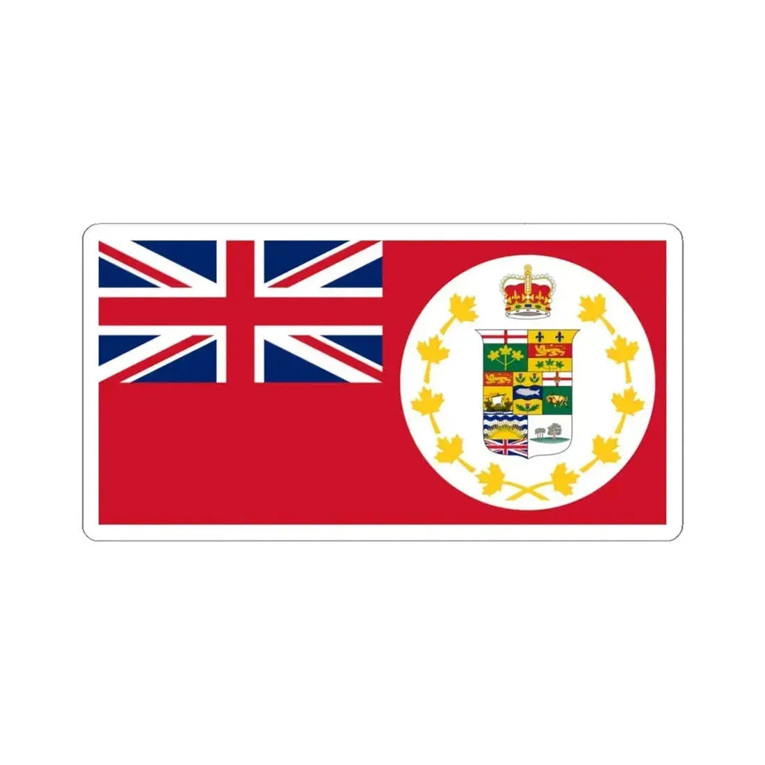 Flag of Canada 1896 (Canada) STICKER Vinyl Kiss-Cut Decal 4 Inch White - The Sticker Space