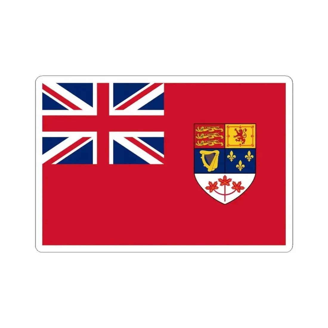 Flag of Canada 1957-1965 2-3 (Canada) STICKER Vinyl Kiss-Cut Decal 4 Inch White - The Sticker Space