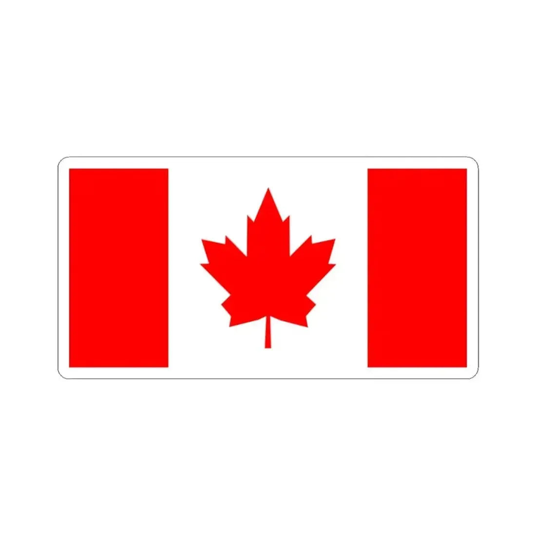 Flag of Canada 1964 (Canada) STICKER Vinyl Kiss-Cut Decal 3 Inch White - The Sticker Space