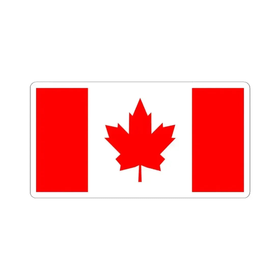 Flag of Canada 1964 (Canada) STICKER Vinyl Kiss-Cut Decal 4 Inch White - The Sticker Space