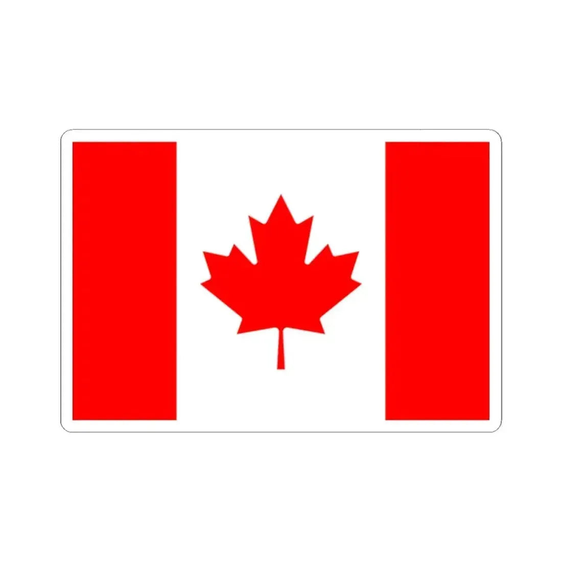 Flag of Canada 3-2 (Canada) STICKER Vinyl Kiss-Cut Decal 2 Inch White - The Sticker Space