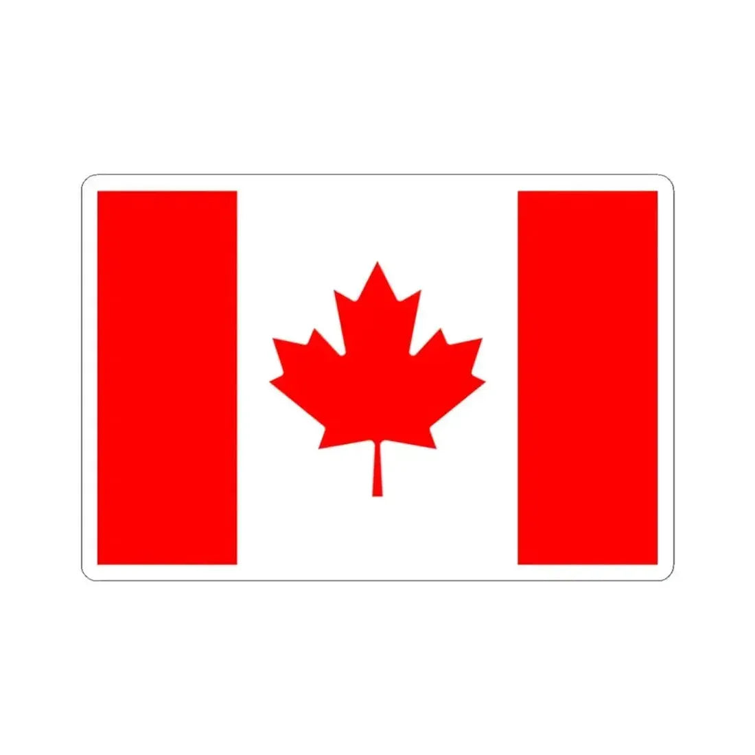 Flag of Canada 3-2 (Canada) STICKER Vinyl Kiss-Cut Decal 3 Inch White - The Sticker Space