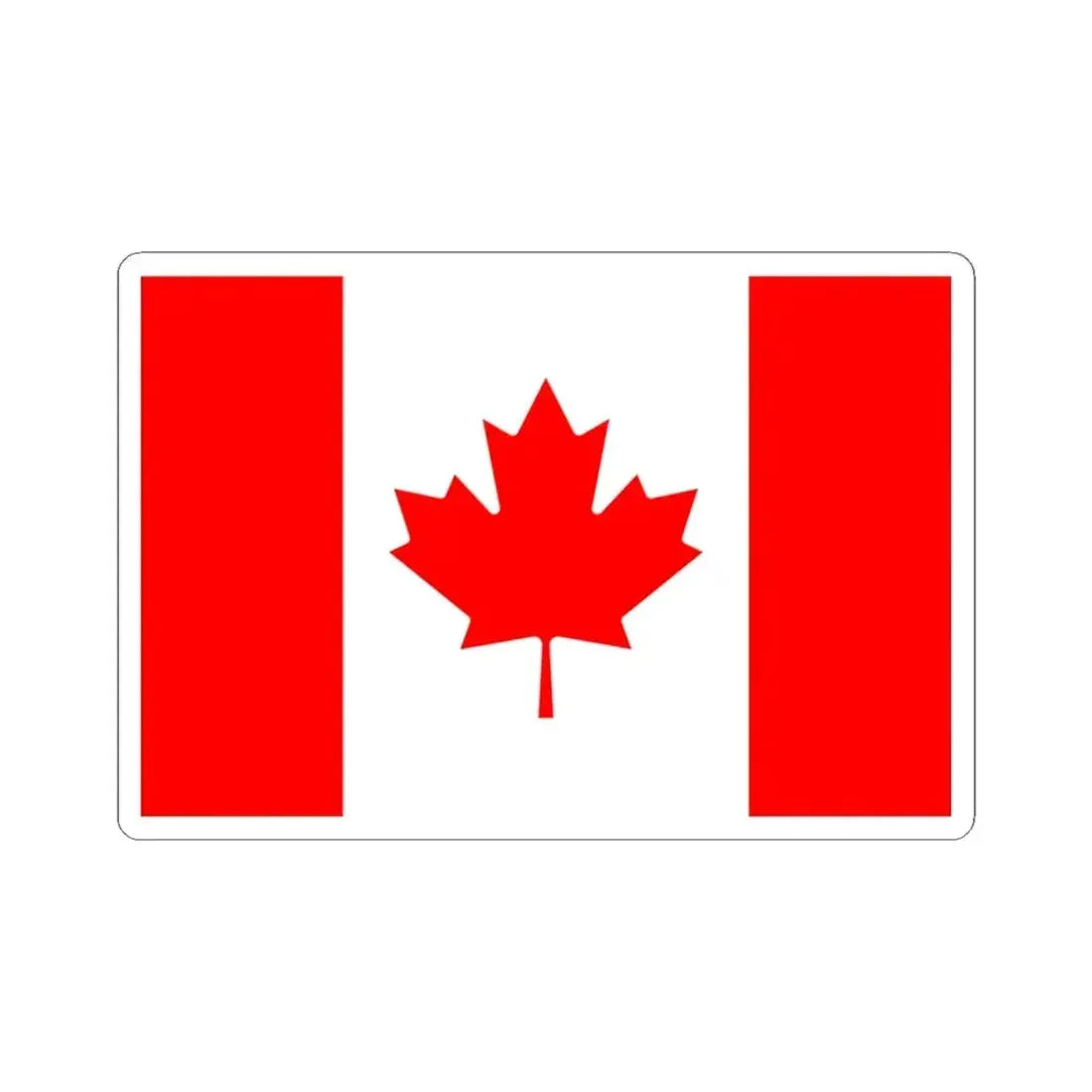 Flag of Canada 3-2 (Canada) STICKER Vinyl Kiss-Cut Decal 4 Inch White - The Sticker Space