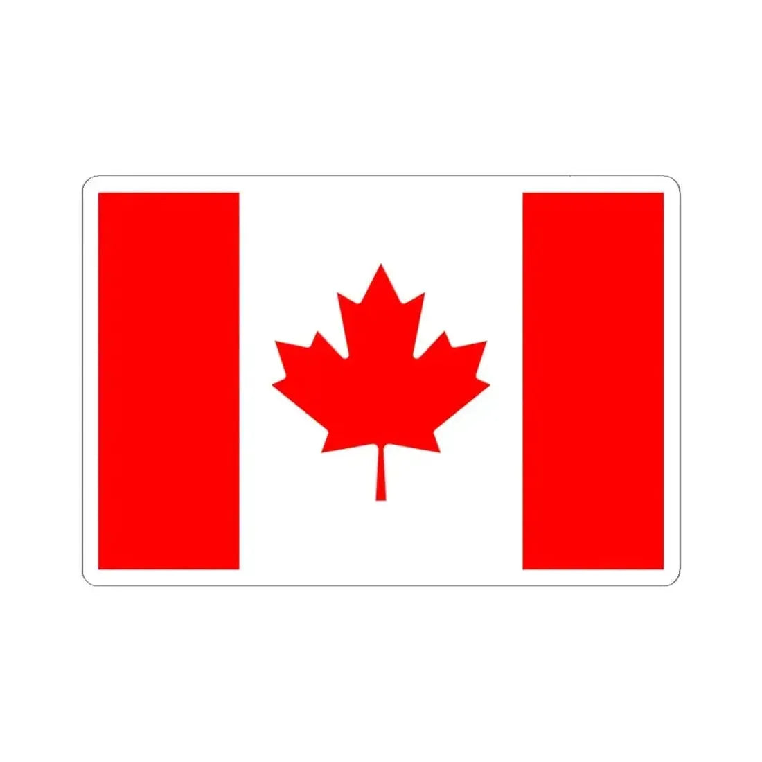 Flag of Canada 3-2 (Canada) STICKER Vinyl Kiss-Cut Decal 6 Inch White - The Sticker Space
