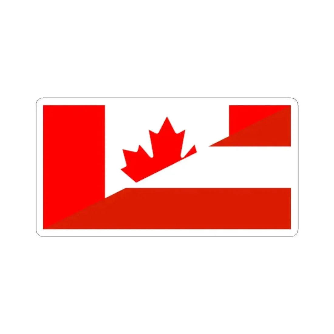 Flag of Canada and Austria (Austria) STICKER Vinyl Kiss-Cut Decal 2 Inch White - The Sticker Space