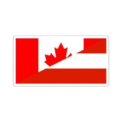 Flag of Canada and Austria (Austria) STICKER Vinyl Kiss-Cut Decal 3 Inch White - The Sticker Space