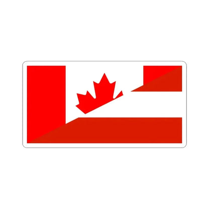 Flag of Canada and Austria (Austria) STICKER Vinyl Kiss-Cut Decal 6 Inch White - The Sticker Space