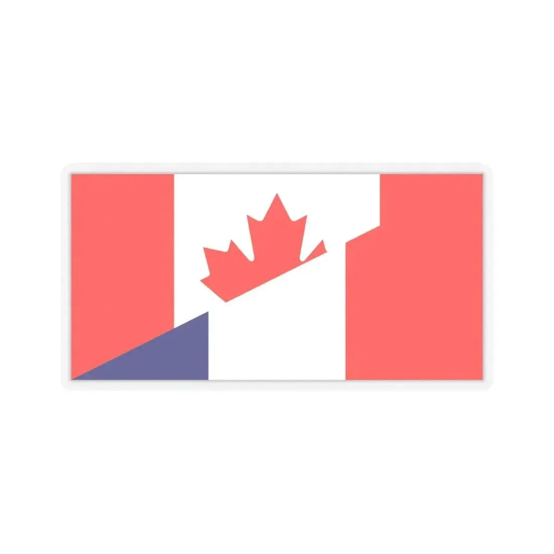 Flag of Canada and France (Canada) STICKER Vinyl Kiss-Cut Decal 6 Inch Transparent - The Sticker Space