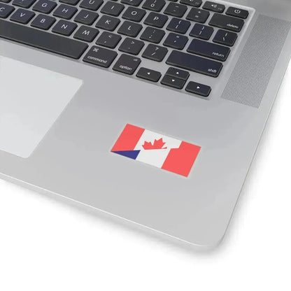 Flag of Canada and France (Canada) STICKER Vinyl Kiss-Cut Decal - The Sticker Space