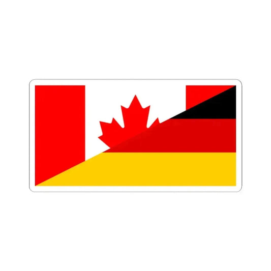 Flag of Canada and Germany (Canada) STICKER Vinyl Kiss-Cut Decal 2 Inch White - The Sticker Space