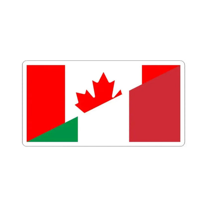 Flag of Canada and Italy (Canada) STICKER Vinyl Kiss-Cut Decal 3 Inch White - The Sticker Space