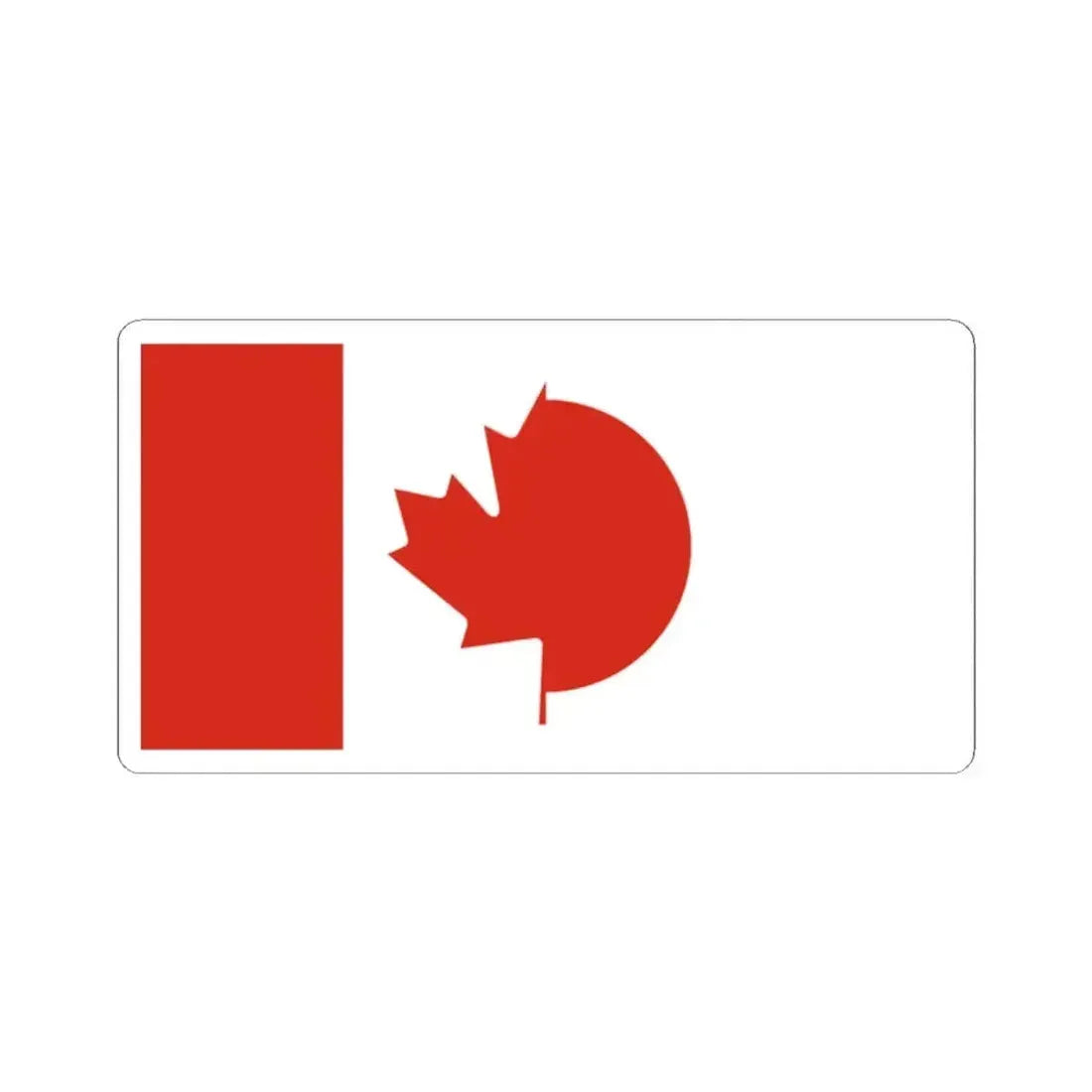 Flag of Canada and Japan (Canada) STICKER Vinyl Kiss-Cut Decal 2 Inch White - The Sticker Space