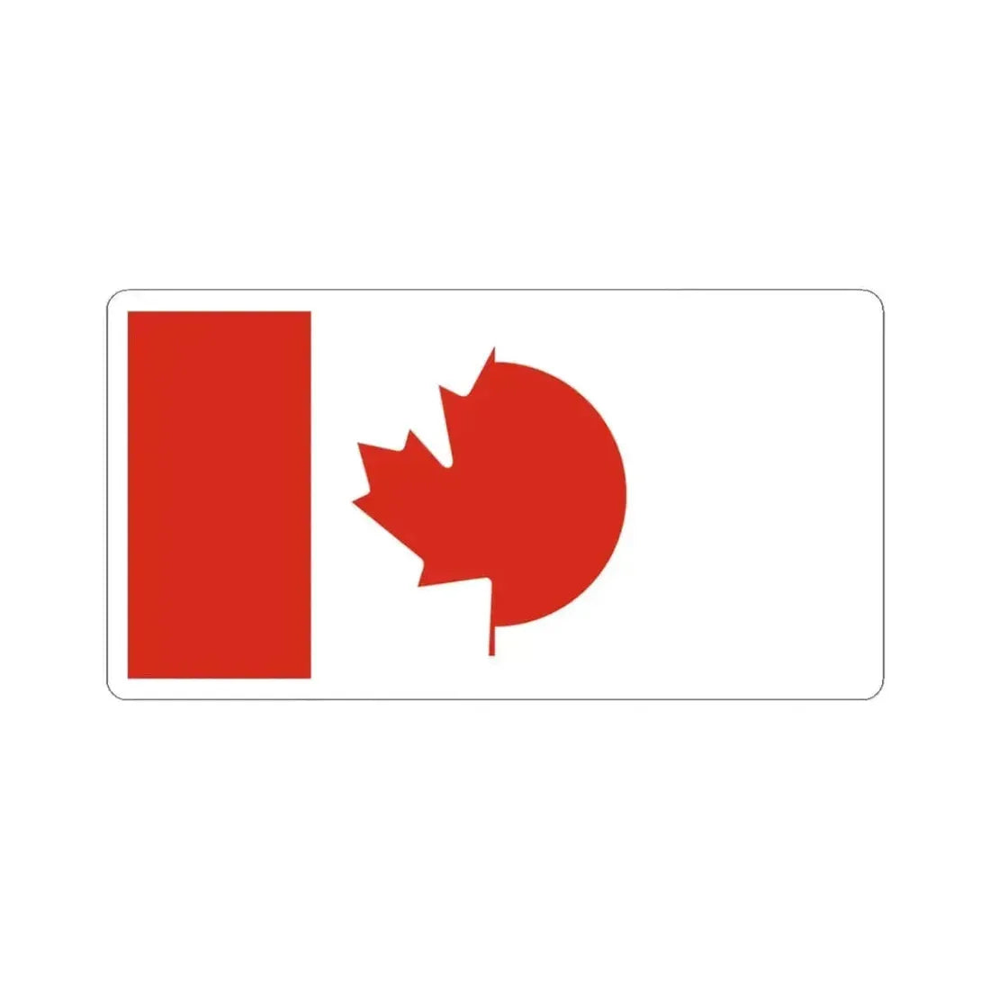 Flag of Canada and Japan (Canada) STICKER Vinyl Kiss-Cut Decal 3 Inch White - The Sticker Space