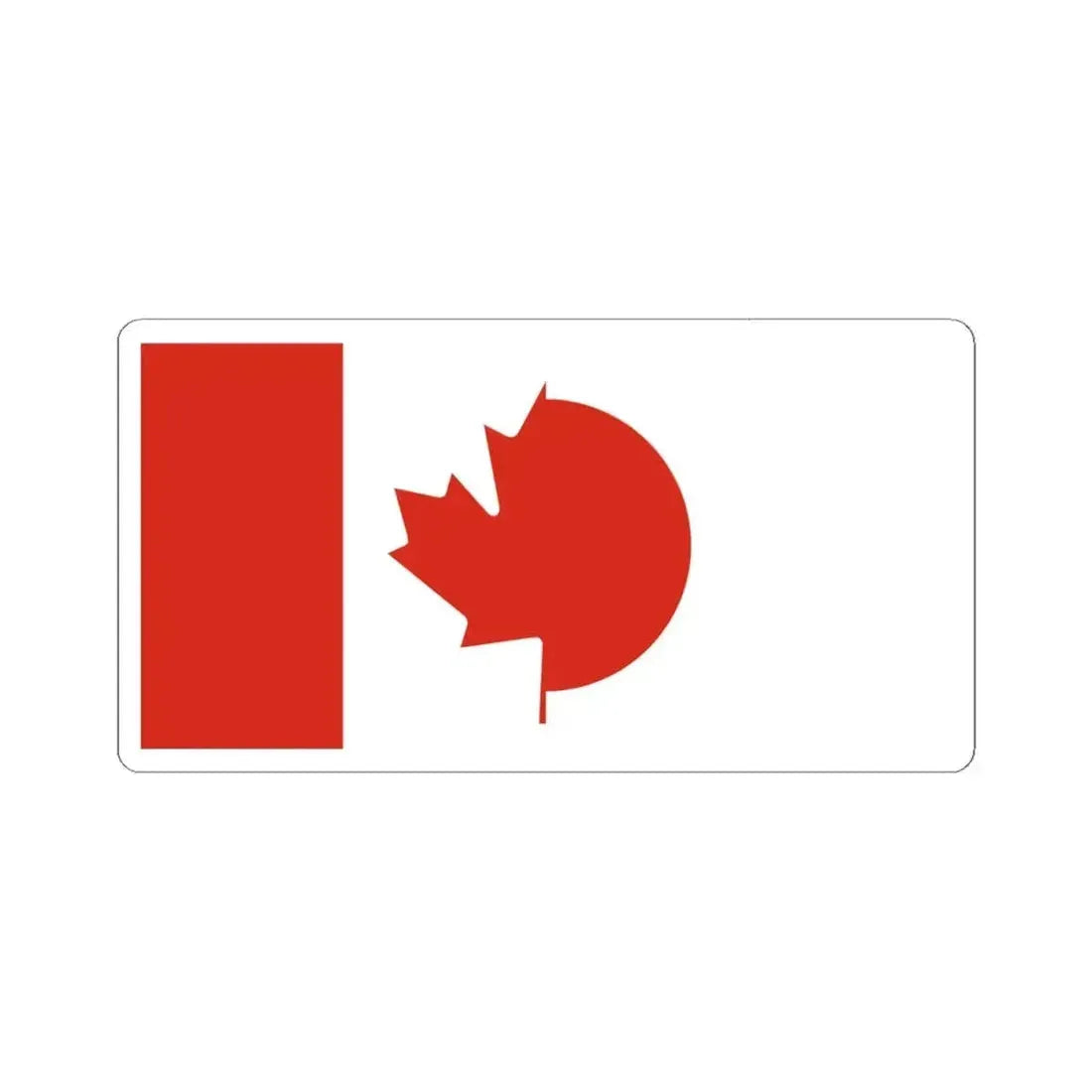Flag of Canada and Japan (Canada) STICKER Vinyl Kiss-Cut Decal 4 Inch White - The Sticker Space