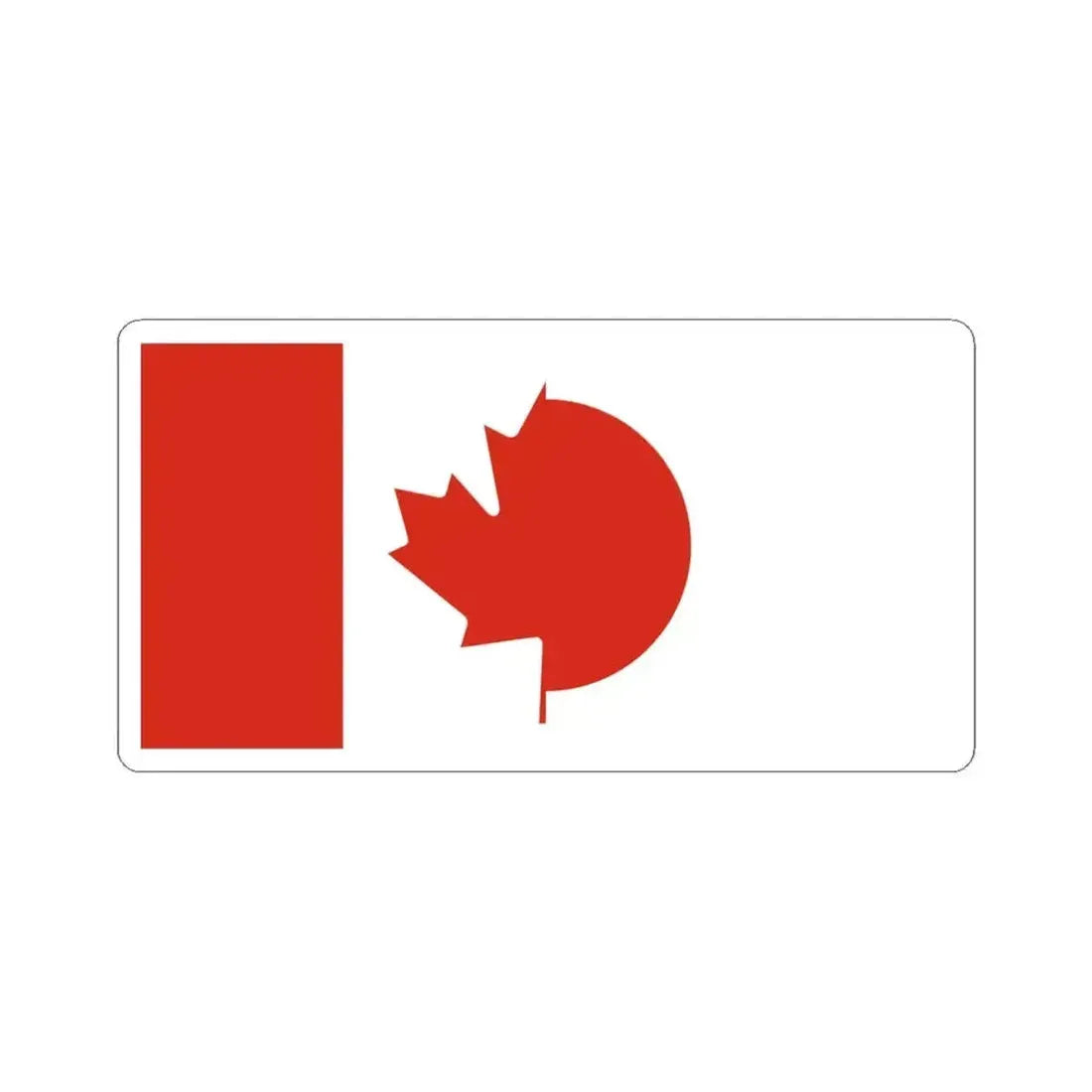 Flag of Canada and Japan (Canada) STICKER Vinyl Kiss-Cut Decal 6 Inch White - The Sticker Space
