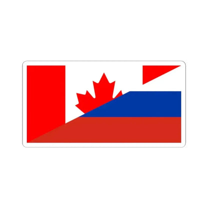 Flag of Canada and Russia (Canada) STICKER Vinyl Kiss-Cut Decal 2 Inch White - The Sticker Space