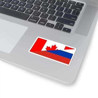 Flag of Canada and Russia (Canada) STICKER Vinyl Kiss-Cut Decal - The Sticker Space