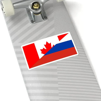 Flag of Canada and Russia (Canada) STICKER Vinyl Kiss-Cut Decal - The Sticker Space