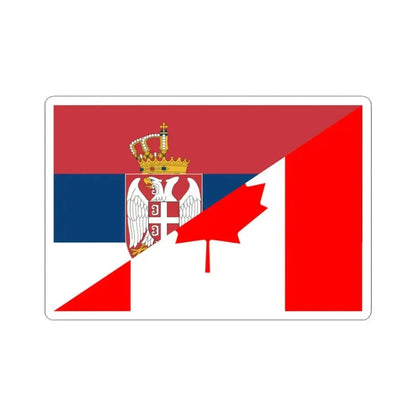 Flag of Canada and Serbia (Canada) STICKER Vinyl Kiss-Cut Decal 3 Inch White - The Sticker Space