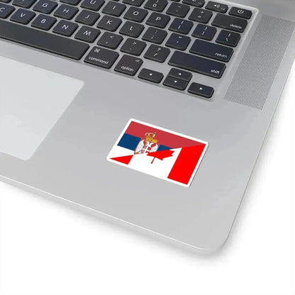 Flag of Canada and Serbia (Canada) STICKER Vinyl Kiss-Cut Decal - The Sticker Space