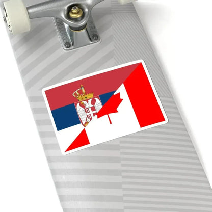 Flag of Canada and Serbia (Canada) STICKER Vinyl Kiss-Cut Decal - The Sticker Space