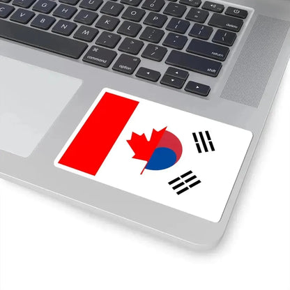 Flag of Canada and South Korea (Canada) STICKER Vinyl Kiss-Cut Decal - The Sticker Space