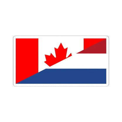 Flag of Canada and the Netherlands (Canada) STICKER Vinyl Kiss-Cut Decal 2 Inch White - The Sticker Space