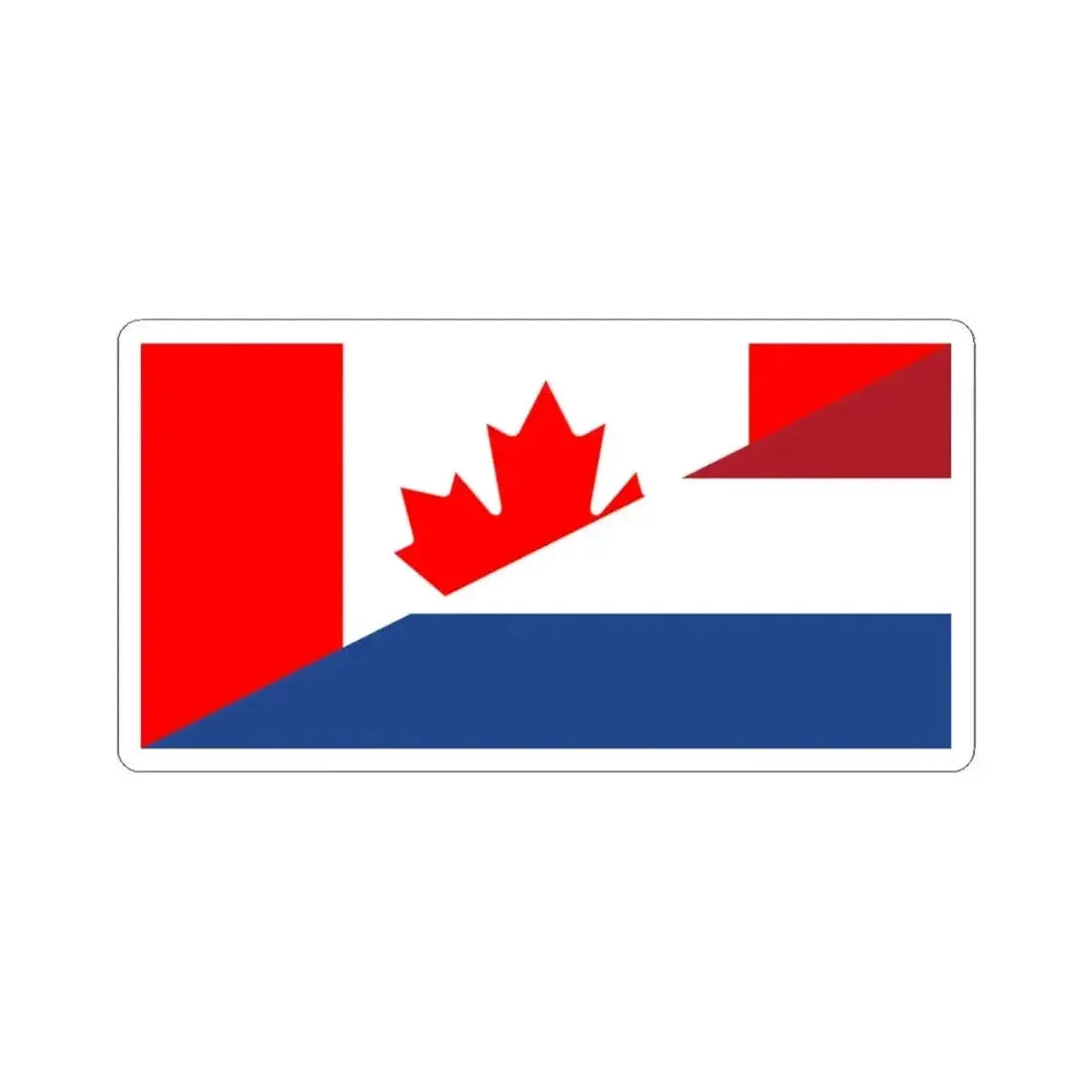 Flag of Canada and the Netherlands (Canada) STICKER Vinyl Kiss-Cut Decal 3 Inch White - The Sticker Space
