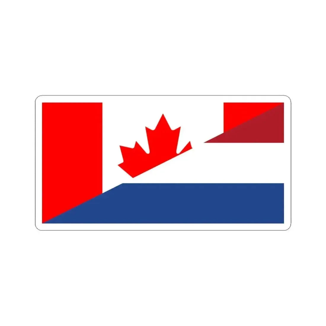 Flag of Canada and the Netherlands (Canada) STICKER Vinyl Kiss-Cut Decal 6 Inch White - The Sticker Space