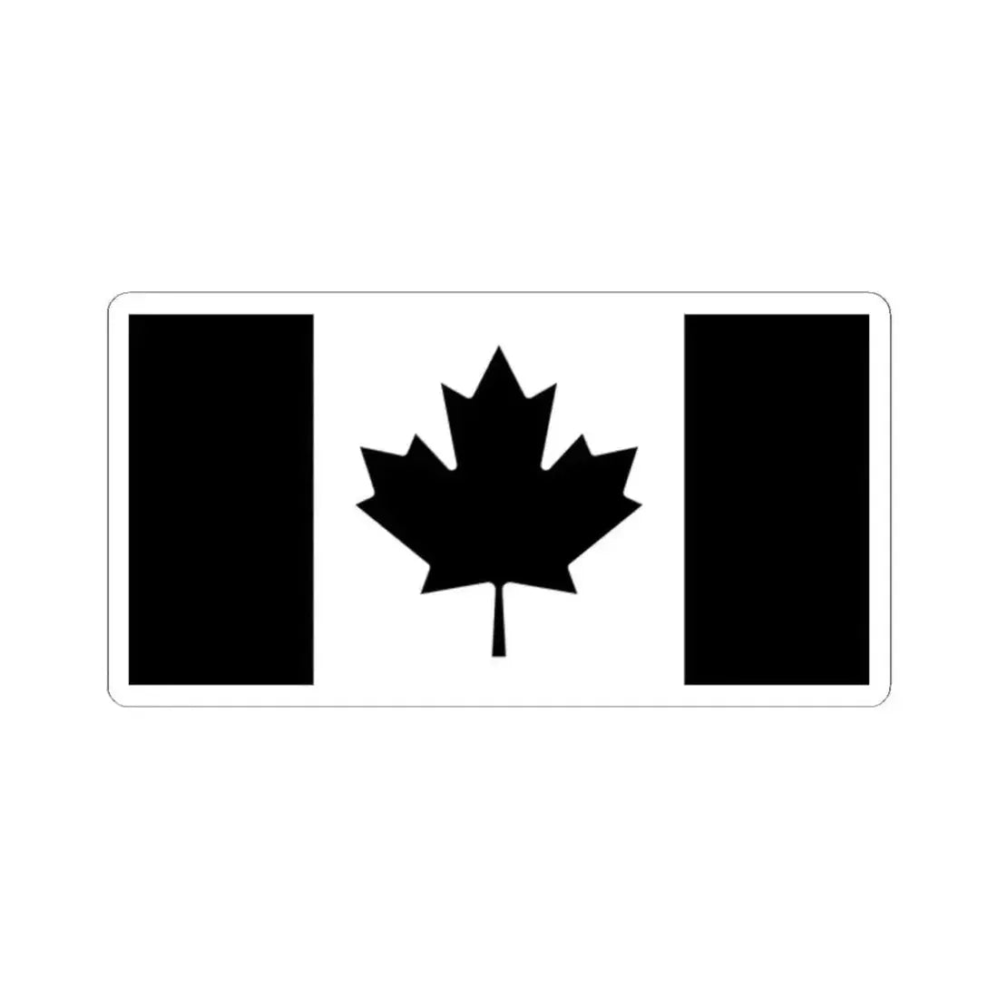 Flag of Canada black and white (Canada) STICKER Vinyl Kiss-Cut Decal 2 Inch White - The Sticker Space