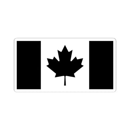 Flag of Canada black and white (Canada) STICKER Vinyl Kiss-Cut Decal 2 Inch White - The Sticker Space