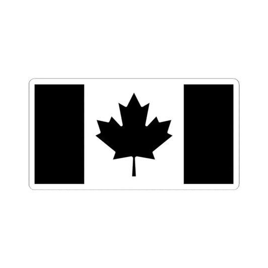 Flag of Canada black and white (Canada) STICKER Vinyl Kiss-Cut Decal 2 Inch White - The Sticker Space