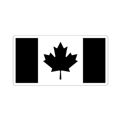 Flag of Canada black and white (Canada) STICKER Vinyl Kiss-Cut Decal 3 Inch White - The Sticker Space