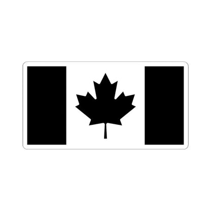 Flag of Canada black and white (Canada) STICKER Vinyl Kiss-Cut Decal 4 Inch White - The Sticker Space