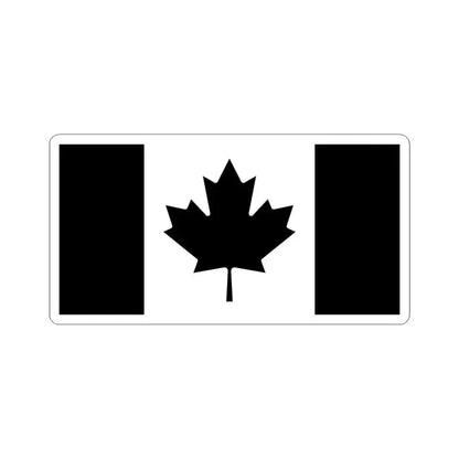 Flag of Canada black and white (Canada) STICKER Vinyl Kiss-Cut Decal 6 Inch White - The Sticker Space