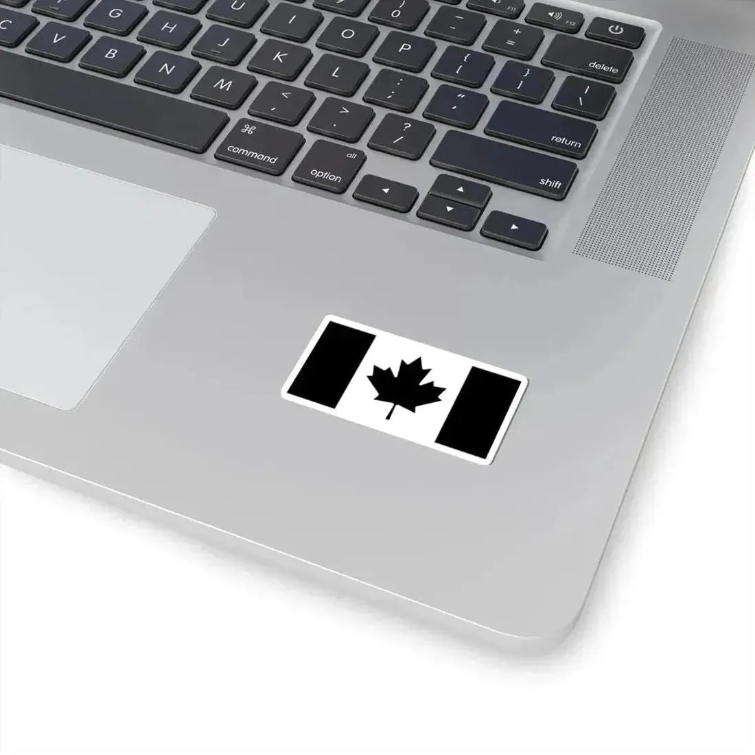 Flag of Canada black and white (Canada) STICKER Vinyl Kiss-Cut Decal - The Sticker Space