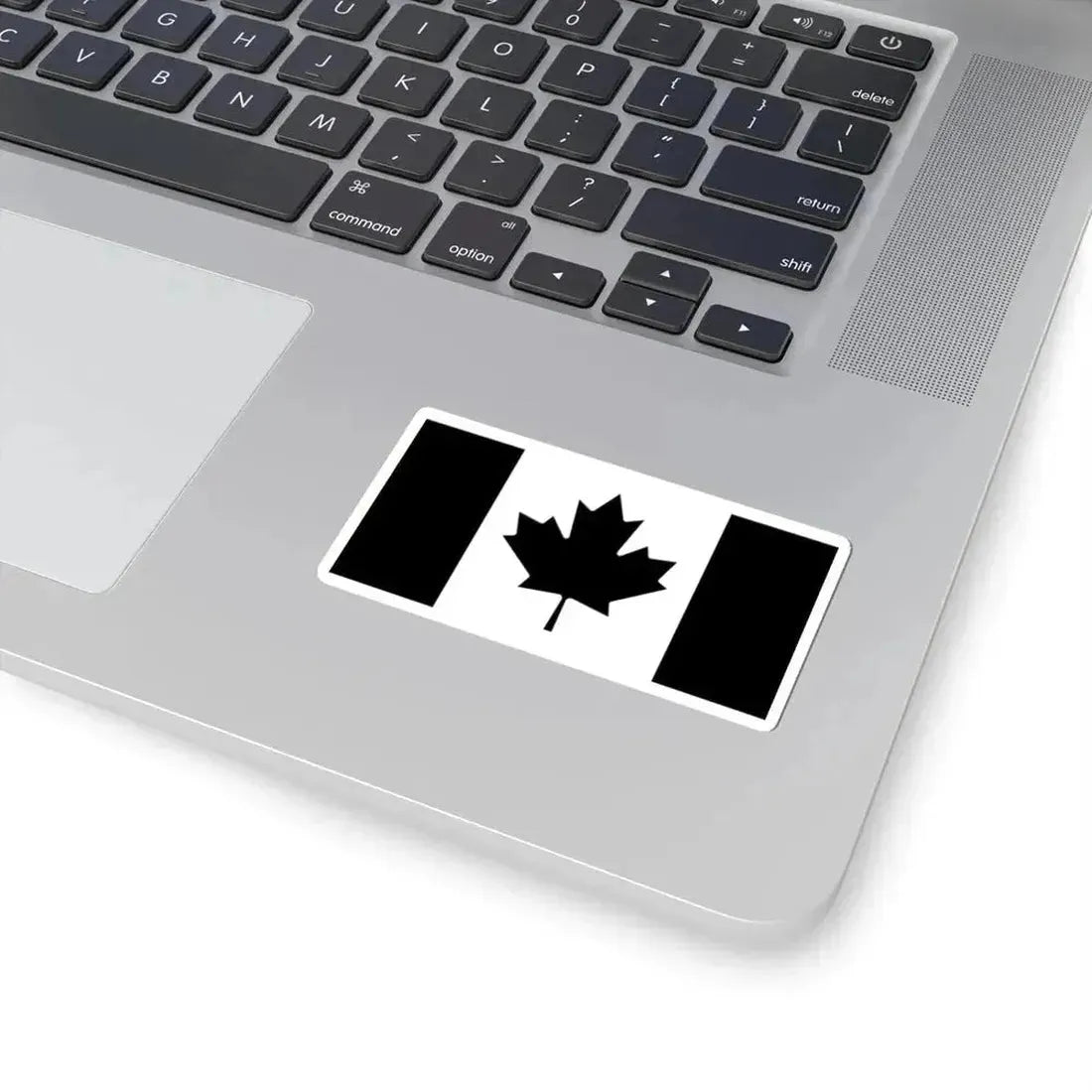 Flag of Canada black and white (Canada) STICKER Vinyl Kiss-Cut Decal - The Sticker Space