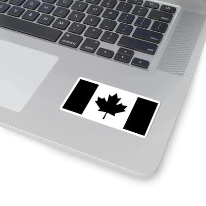 Flag of Canada black and white (Canada) STICKER Vinyl Kiss-Cut Decal - The Sticker Space