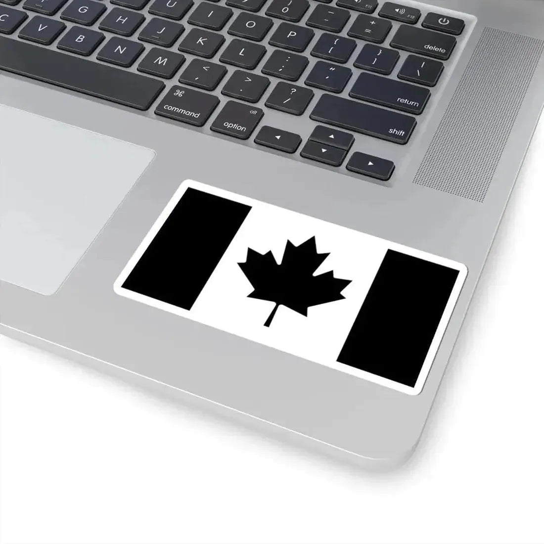 Flag of Canada black and white (Canada) STICKER Vinyl Kiss-Cut Decal - The Sticker Space