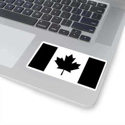 Flag of Canada black and white (Canada) STICKER Vinyl Kiss-Cut Decal - The Sticker Space
