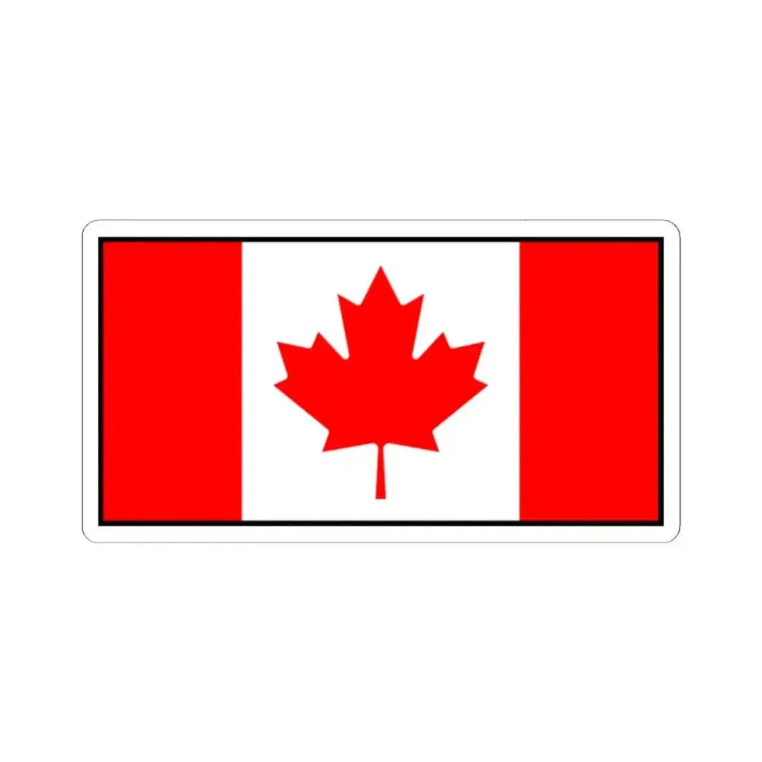 Flag of Canada bordered (Canada) STICKER Vinyl Kiss-Cut Decal 2 Inch White - The Sticker Space