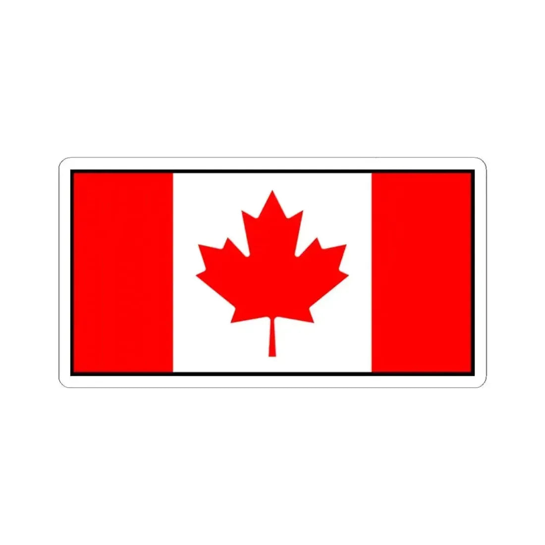 Flag of Canada bordered (Canada) STICKER Vinyl Kiss-Cut Decal 3 Inch White - The Sticker Space