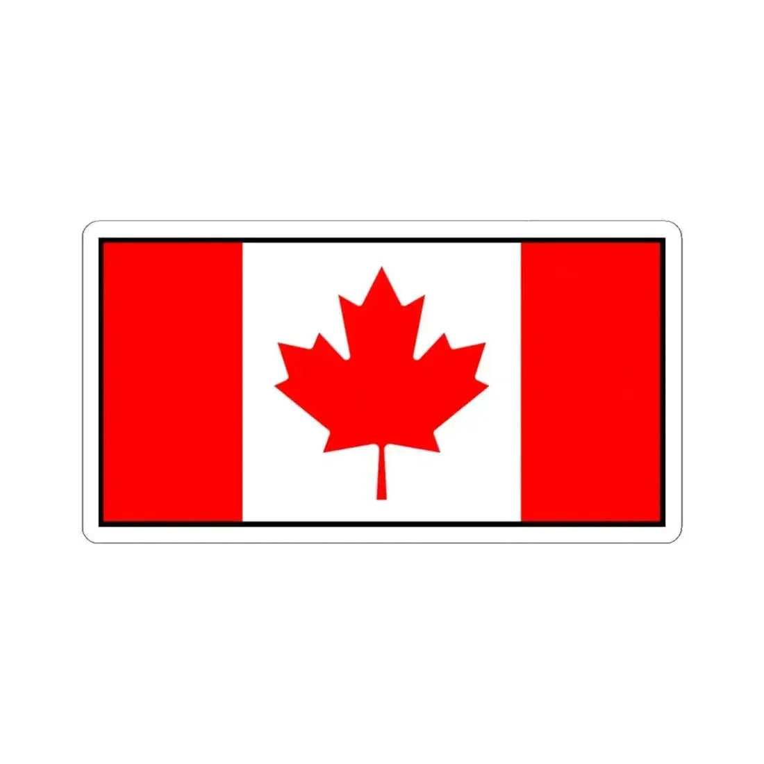 Flag of Canada bordered (Canada) STICKER Vinyl Kiss-Cut Decal 4 Inch White - The Sticker Space